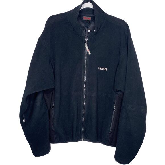 Men's Marmot Black WindStopper Fleece Zip Jacket - Picture 1 of 10